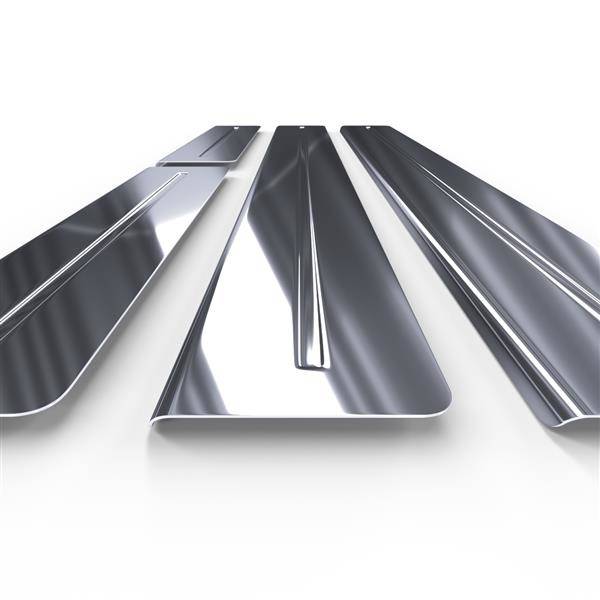 Einstiegsleisten aus Stahl für DACIA Sandero II Crossover (5 Türen) -  (2013-2017) - Croni - Long Line - silber (Glanz) long line - silbern  (Glanz)