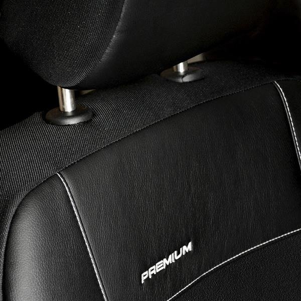 Maßgeschneiderte Sitzbezüge für Volkswagen Sharan II Van (2010-.) 7  Sitzer) - Autositzbezüge Schonbezüge für Autositze - Auto-Dekor - Premium -  schwarz schwarz