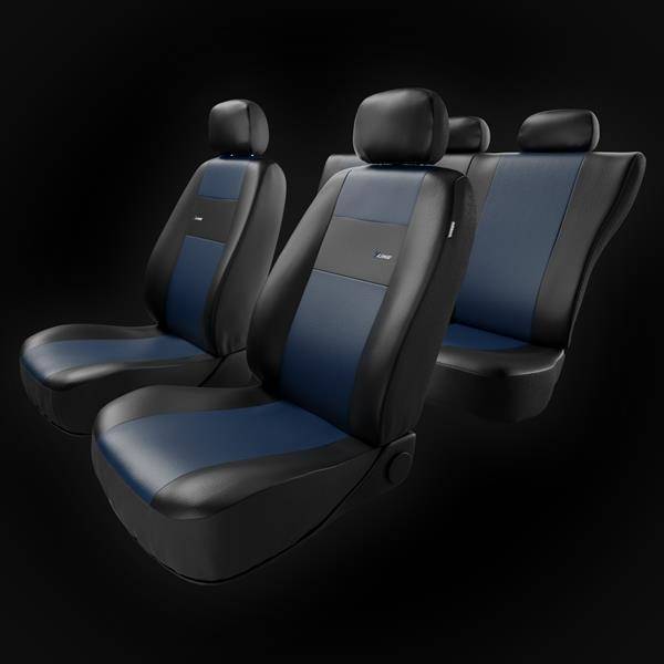 Sitzbezüge Auto für Seat Arona (2017-2019) - Vordersitze Autositzbezüge Set  Universal Schonbezüge - Auto-Dekor - X-Line 1+1 - blau DG-0007