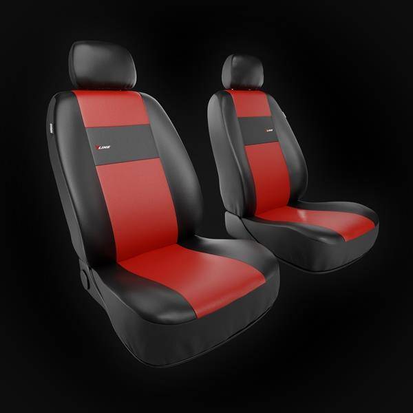 Sitzbezüge Auto für Audi A1 I, II (2010-2019) - Vordersitze Autositzbezüge  Set Universal Schonbezüge - Auto-Dekor - X-Line 1+1 - rot rot