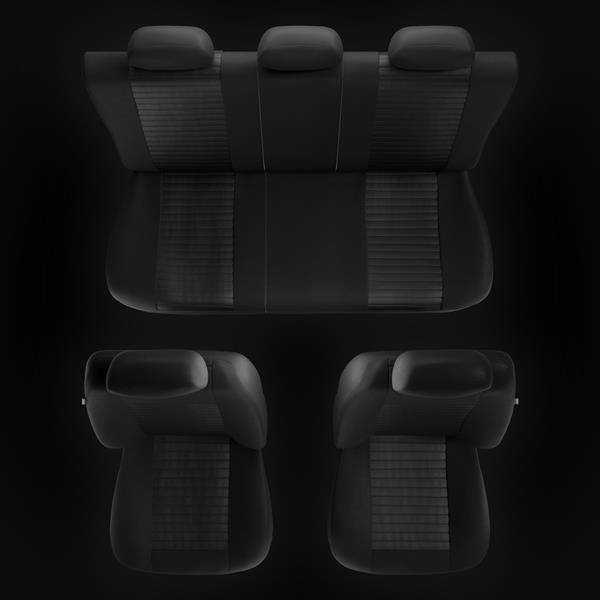 Sitzbezüge Auto für Audi A6 C4, C5, C6, C7, C8 (1994-2019) - Autositzbezüge  Universal Schonbezüge für Autositze - Auto-Dekor - Modern - MC-1 (schwarz)  MC-1 (schwarz)