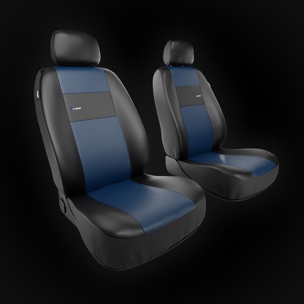 Sitzbezüge Auto für Hyundai i20 I, II (2008-2019) - Vordersitze  Autositzbezüge Set Universal Schonbezüge - Auto-Dekor - X-Line 1+1 - blau  DG-0007