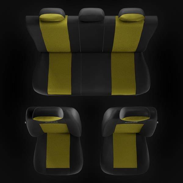 Sitzbezüge passend für Renault Kangoo (Sonnengelb) Komplett