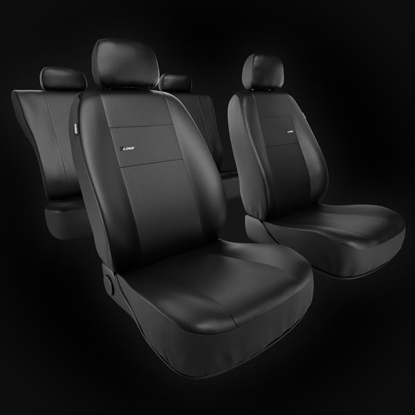 Sitzbezüge Auto für Seat Ateca (2016-2019) - Autositzbezüge Universal  Schonbezüge für Autositze - Auto-Dekor - X-Line - schwarz schwarz