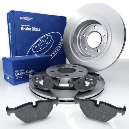 Bremsbeläge + Bremsscheiben für BMW 3er E36 Compact (2001-2005) - Tomex - TX 13-17 + TX 72-90 (Hinterachse)