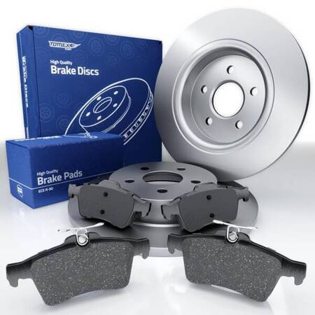 Bremsbeläge + Bremsscheiben für Ford Focus III Hatchback, Hatchback, Kombi, Liftback, Limousine, Kombi, Limousine (2010-2019) - Tomex - TX 14-28 + TX 72-98 (Hinterachse)