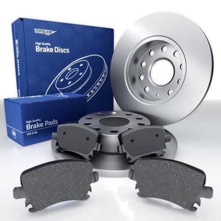 Bremsbeläge + Bremsscheiben für Skoda Octavia II Kombi, Liftback (2004-2013) - Tomex - TX 13-95 + TX 70-79 (Hinterachse)