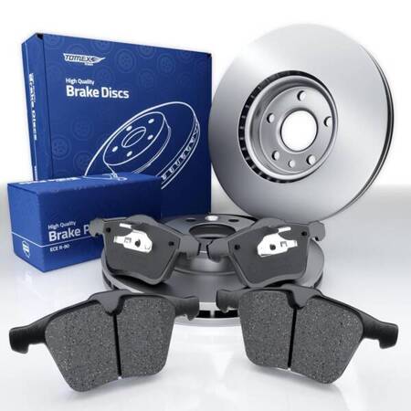 Bremsbeläge + Bremsscheiben für Volvo V60 I Kombi (2010-2018) - Tomex - TX 16-64 + TX 71-56 (Vorderachse)