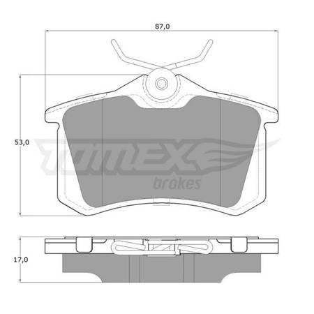 Bremsbeläge (Hinterachse) für Citroen C3 Picasso MPV (2009-....) - Tomex - TX 16-24