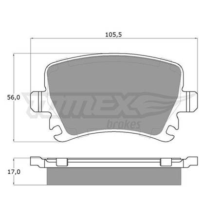 Bremsbeläge (Hinterachse) für Seat Exeo 3R2 Limousine (2008-2013) - Tomex - TX 13-95