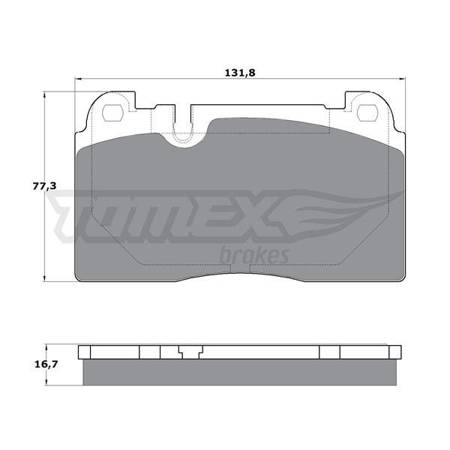 Bremsbeläge (Vorderachse) für Audi A7 I Sportback (2013-2018) - Tomex - TX 17-06
