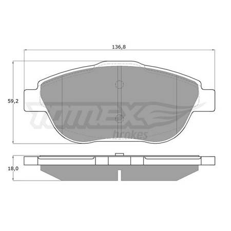Bremsbeläge (Vorderachse) für Citroen C4 Cactus Crossover (2014-....) - Tomex - TX 16-25
