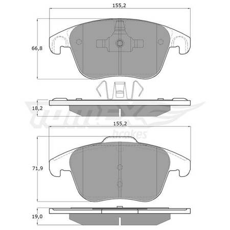 Bremsbeläge (Vorderachse) für DS 5 Hatchback (2015-2018) - Tomex - TX 15-93