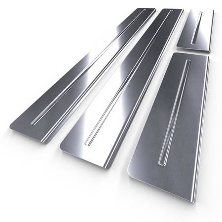 Einstiegsleisten aus Stahl für Citroen C4 Picasso I MPV (5 Türen) - (2006-2013) - Croni - Long Line - silber (Satin)