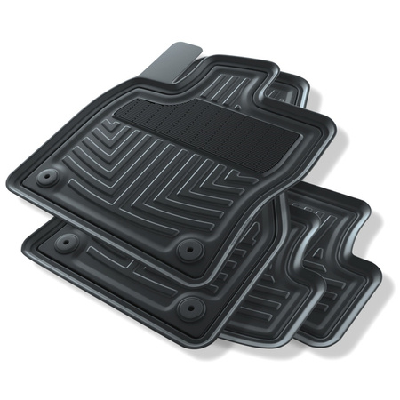 Gummifußmatten Auto für Seat Leon III (2012-2020) - schwarz Gummimatten Gummi Fußmatten - Geyer & Hosaja - 900/4C
