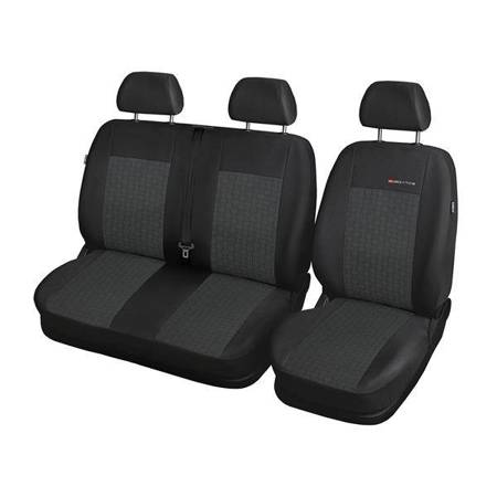 Maßgeschneiderte Sitzbezüge für Peugeot Partner III Van (2018-....) drei separate Sitze) - Autositzbezüge Schonbezüge für Autositze - Auto-Dekor - Elegance - P-1