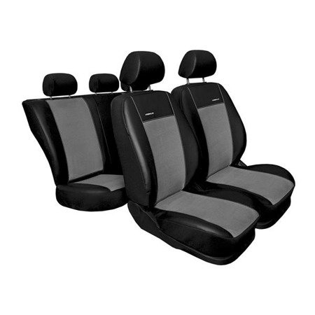 Maßgeschneiderte Sitzbezüge für Skoda Citigo Hatchback (2011-2019) 2. Reihe - Lehne geteilt) - Autositzbezüge Schonbezüge für Autositze - Auto-Dekor - Premium - grau