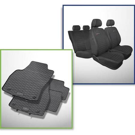 Set: Gummiteppiche + Maßgeschneiderte Sitzbezüge für Opel Astra H Caravan, Hatchback, Cabriolet, Limousine (2004-2013) - Elegance - P-4
