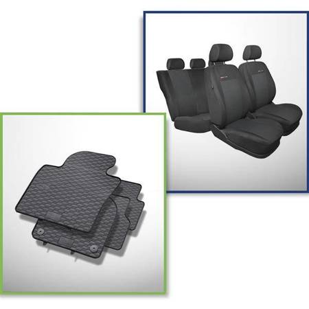 Set: Gummiteppiche + Maßgeschneiderte Sitzbezüge für Volkswagen Tiguan I FL SUV (2011-2015) - Elegance - P-3