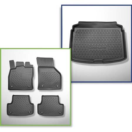 Set: TPE-Teppiche + Kofferraummatte für Audi A3 8V Hatchback, Sportback (08.2012-03.2020) - Aristar - Cool liner - für untere und obere Ladefläche; nicht für e-tron