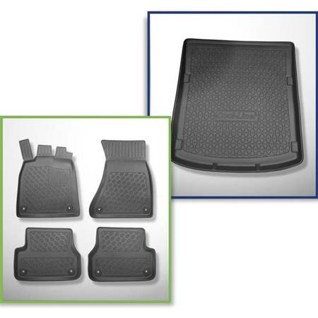 Set: TPE-Teppiche + Kofferraummatte für Audi A6 C7 Limousine (03.2011-05.2018) - Aristar - Cool liner - auch für die Quattro-Version