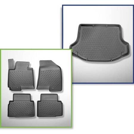 Set: TPE-Teppiche + Kofferraummatte für Kia Sportage III SUV (08.2010-12.2015) - Aristar - Cool liner