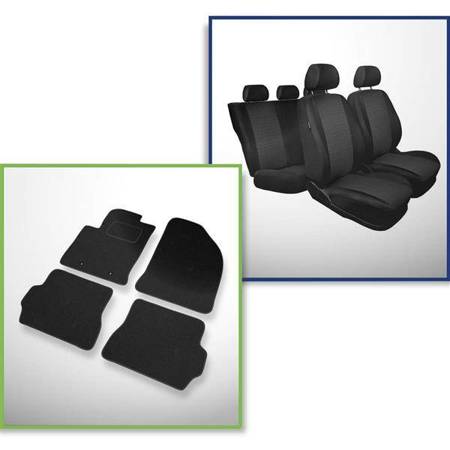 Set: filzteppiche + maßgeschneiderte sitzbezüge für Ford Fusion I FL MPV (2006-2011) – Practic