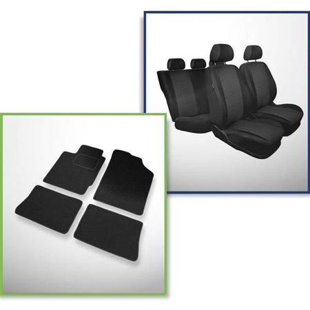 Set: filzteppiche + maßgeschneiderte sitzbezüge für Renault Clio II Hatchback (1998-2005) – Practic