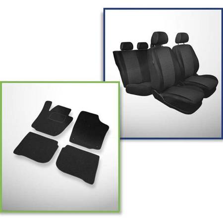 Set: filzteppiche + maßgeschneiderte sitzbezüge für Skoda Rapid Liftback, Spaceback (2012-2019) – Practic