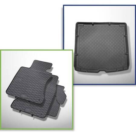 Set: gummiteppiche + kofferraumschale für BMW 5er E61 Touring (06.2004-2010) - Guardliner