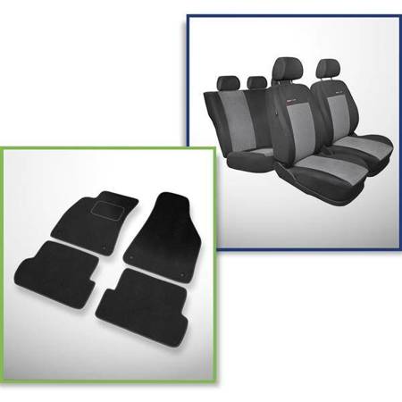 Set: teppiche aus velours + maßgeschneiderte sitzbezüge für Audi A4 B7 Avant, Limousine (2004-2008) – Elegance P-2