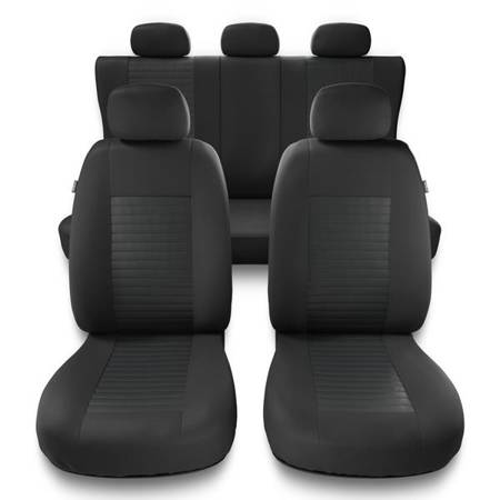 Sitzbezüge Auto für Alfa Romeo Stelvio (2017-2019) - Autositzbezüge Universal Schonbezüge für Autositze - Auto-Dekor - Modern - MC-2 (grau)