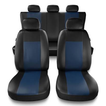 Sitzbezüge Auto für Audi A4 B5, B6, B7, B8, B9 (1995-....) - Autositzbezüge Universal Schonbezüge für Autositze - Auto-Dekor - Comfort - blau