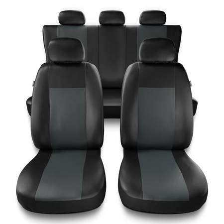 Sitzbezüge Auto für Audi A4 B5, B6, B7, B8, B9 (1995-....) - Autositzbezüge Universal Schonbezüge für Autositze - Auto-Dekor - Comfort - grau