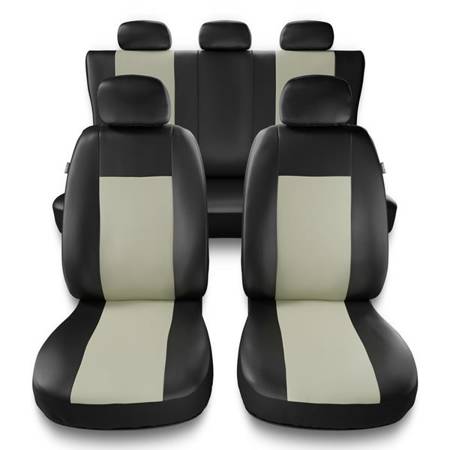 Sitzbezüge Auto für Audi Q5 I, II (2008-2019) - Autositzbezüge Universal Schonbezüge für Autositze - Auto-Dekor - Comfort - beige