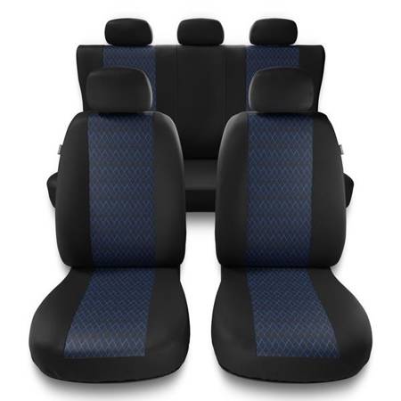 Sitzbezüge Auto für Audi Q5 I, II (2008-2019) - Autositzbezüge Universal Schonbezüge für Autositze - Auto-Dekor - Profi - blau