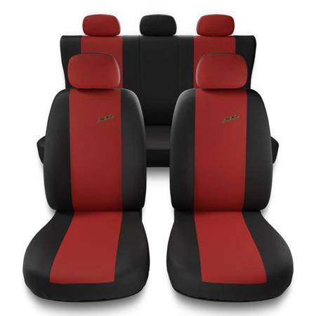 Sitzbezüge Auto für Audi Q5 I, II (2008-2019) - Autositzbezüge Universal Schonbezüge für Autositze - Auto-Dekor - XR - rot