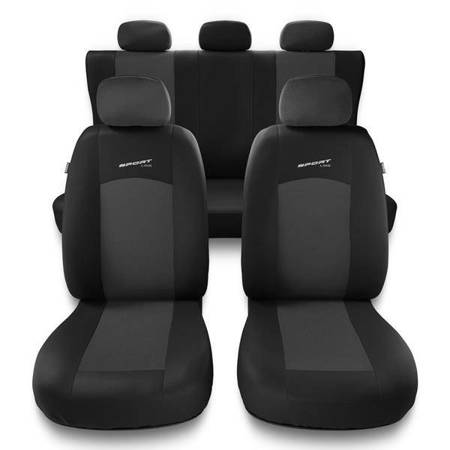 Sitzbezüge Auto für Chevrolet Trax (2013-2019) - Autositzbezüge Universal Schonbezüge für Autositze - Auto-Dekor - Sport Line - dunkelgrau