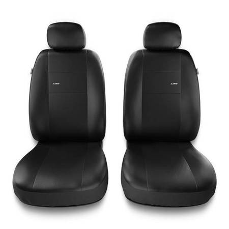 Sitzbezüge Auto für Citroen DS3 (2009-2015) - Vordersitze Autositzbezüge Set Universal Schonbezüge - Auto-Dekor - X-Line 1+1 - schwarz