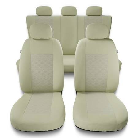 Sitzbezüge Auto für Daihatsu Terios I, II (1997-2019) - Autositzbezüge Universal Schonbezüge für Autositze - Auto-Dekor - Modern - MP-3 (beige)