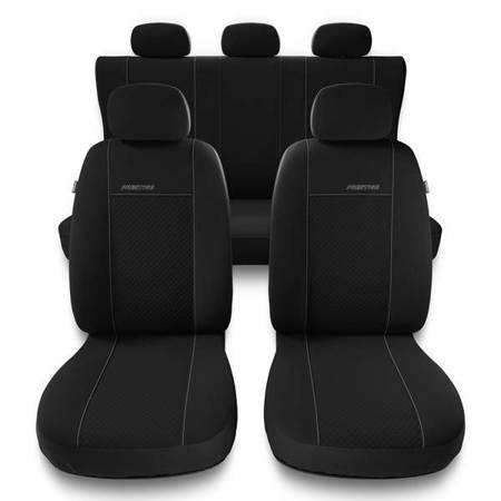 Sitzbezüge Auto für Fiat Bravo I, II (1995-2015) - Autositzbezüge Universal Schonbezüge für Autositze - Auto-Dekor - Prestige - schwarz