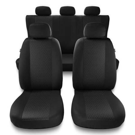 Sitzbezüge Auto für Fiat Bravo I, II (1995-2015) - Autositzbezüge Universal Schonbezüge für Autositze - Auto-Dekor - Profi - grau