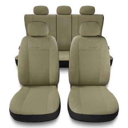 Sitzbezüge Auto für Fiat Croma I, II (1985-2010) - Autositzbezüge Universal Schonbezüge für Autositze - Auto-Dekor - Prestige - beige