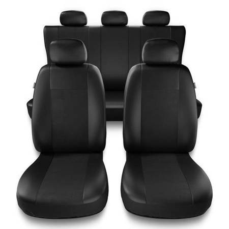 Sitzbezüge Auto für Fiat Croma I, II (1985-2010) - Autositzbezüge Universal Schonbezüge für Autositze - Auto-Dekor - Superior - schwarz