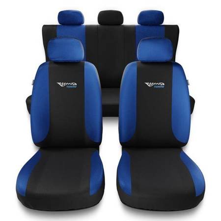 Sitzbezüge Auto für Fiat Croma I, II (1985-2010) - Autositzbezüge Universal Schonbezüge für Autositze - Auto-Dekor - Tuning - blau