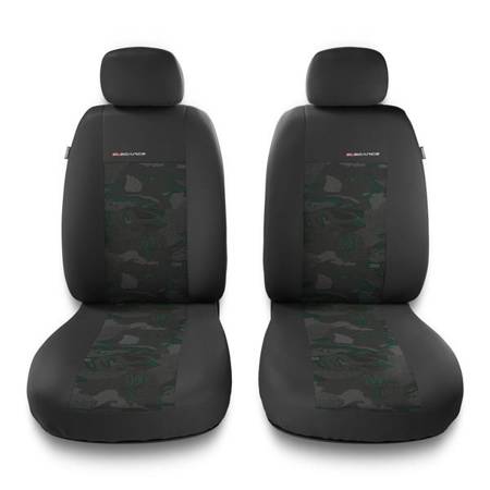 Sitzbezüge Auto für Fiat Freemont (2011-2016) - Vordersitze Autositzbezüge Set Universal Schonbezüge - Auto-Dekor - Elegance 1+1 - grün