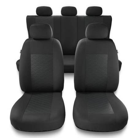 Sitzbezüge Auto für Fiat Idea (2004-2012) - Autositzbezüge Universal Schonbezüge für Autositze - Auto-Dekor - Modern - MP-2 (grau)