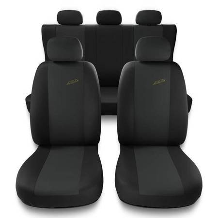 Sitzbezüge Auto für Fiat Sedici (2006-2014) - Autositzbezüge Universal Schonbezüge für Autositze - Auto-Dekor - XR - dunkelgrau