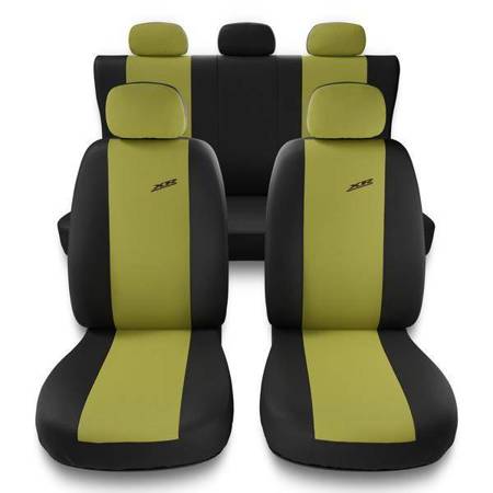 Sitzbezüge Auto für Honda Jazz II, III, IV (2002-2019) - Autositzbezüge Universal Schonbezüge für Autositze - Auto-Dekor - XR - gelb