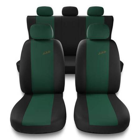 Sitzbezüge Auto für Honda Jazz II, III, IV (2002-2019) - Autositzbezüge Universal Schonbezüge für Autositze - Auto-Dekor - XR - grün